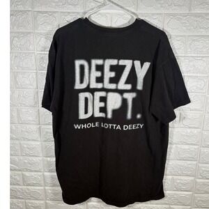 Deezy Dept‎ Black T-Shirt XL Mens Whole Lotta Deezy Graphic Print Short Sleeve